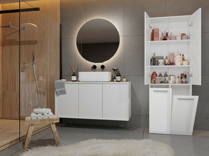 Dulap de baie Neltossa 3 (alb lucios)