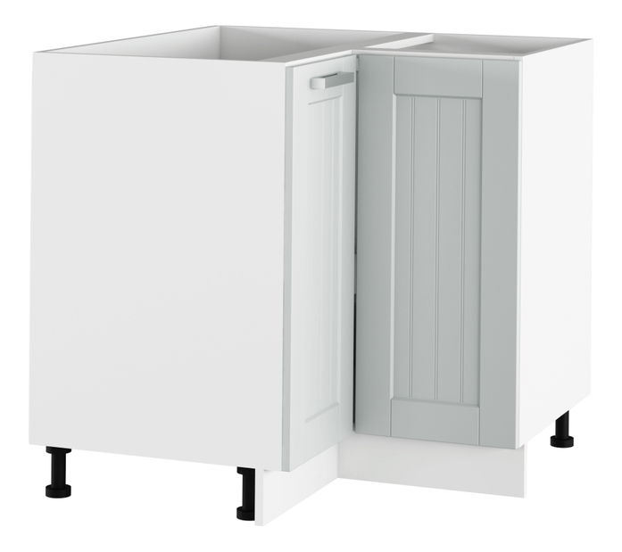 Kutni donji kuhinjski ormarić Janne Typ 62 (svijetlosiva + bijela)