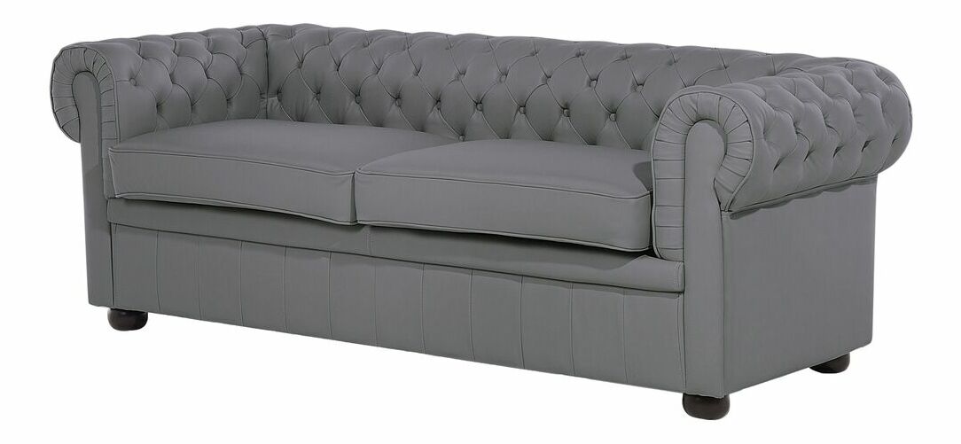 Canapea 3 locuri din piele Chichester (gri) 