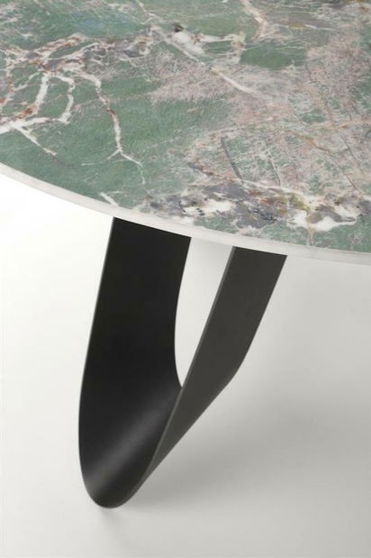 Blagovaonski stol Giacomo (zeleni mramor + crna) (za 4 osobe)