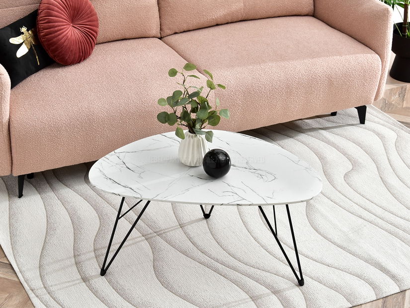 Măsuță de cafea Rave Xl (alb + negru)