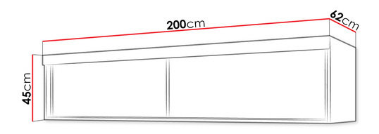 Suprastructură dulap Seharat 200 (Alb) 