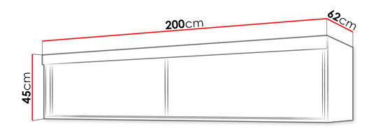 Felépítmény a szekrényhez Seharat 200 (szonoma tölgy)