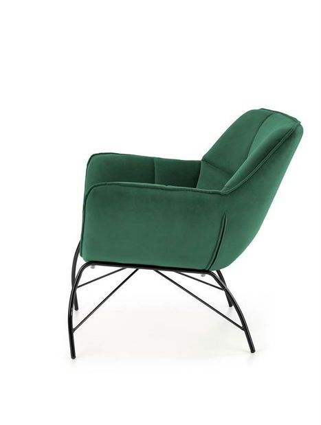 Fotel Betali (sötétzöld + fekete)