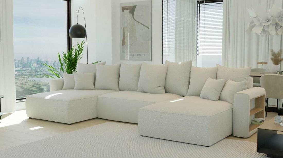 Kutna garnitura Napolia U (bež)