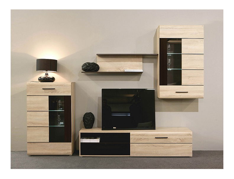 Nappali bútor Presli Kombino SOUM011B (világítással) 