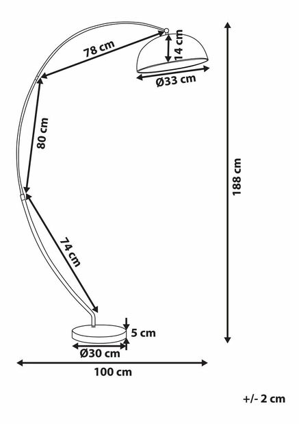 Suport lampă Kamza (auriu)