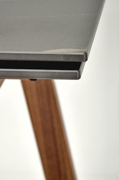 Széthúzható étkezőasztal 160-200 cm Riavey (fekete + cappuccino) (6 8 fő részére)