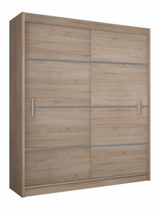 Šatníková skriňa Magnet 150 (dub sonoma + sivá)