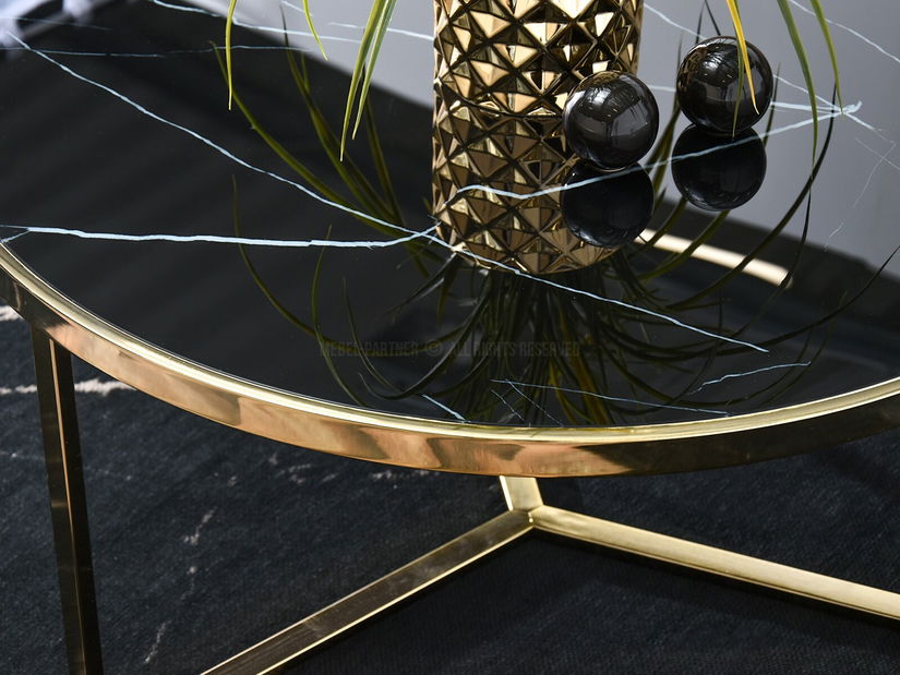 Dohányzóasztal Natol (fekete + arany)