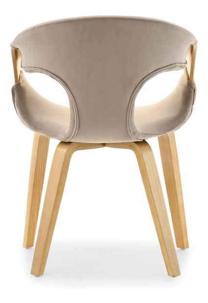 Jedálenská stolička Kwasniewski (béžová + dub)