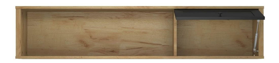 Zidna polica Bruselas (hrast craft zlatni + crna) 