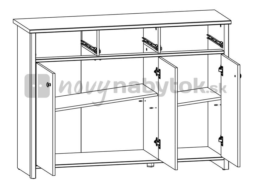 Komoda BRW Porto KOM3D3S