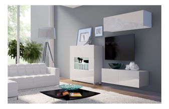 Mobilier living Calabria C9 (Alb) (fără iluminat)