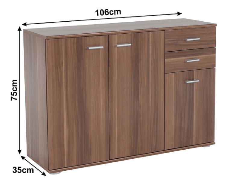 Comodă Tammy 1 3T2S (Prun)