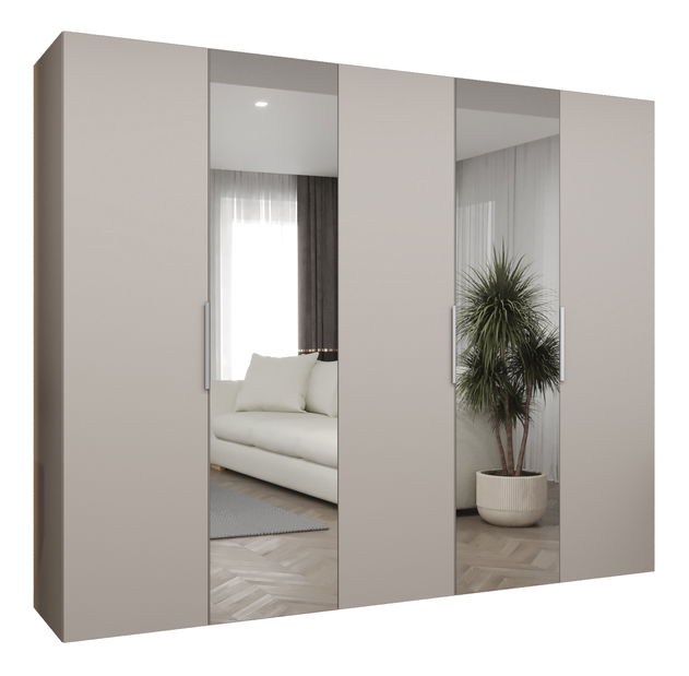 Ormar za garderobu 250 cm Mirabella 2 (kašmir + kašmir)