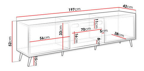 Dulap TV cu șemineu Baranto EF (Bej nisipiu + auriu) 