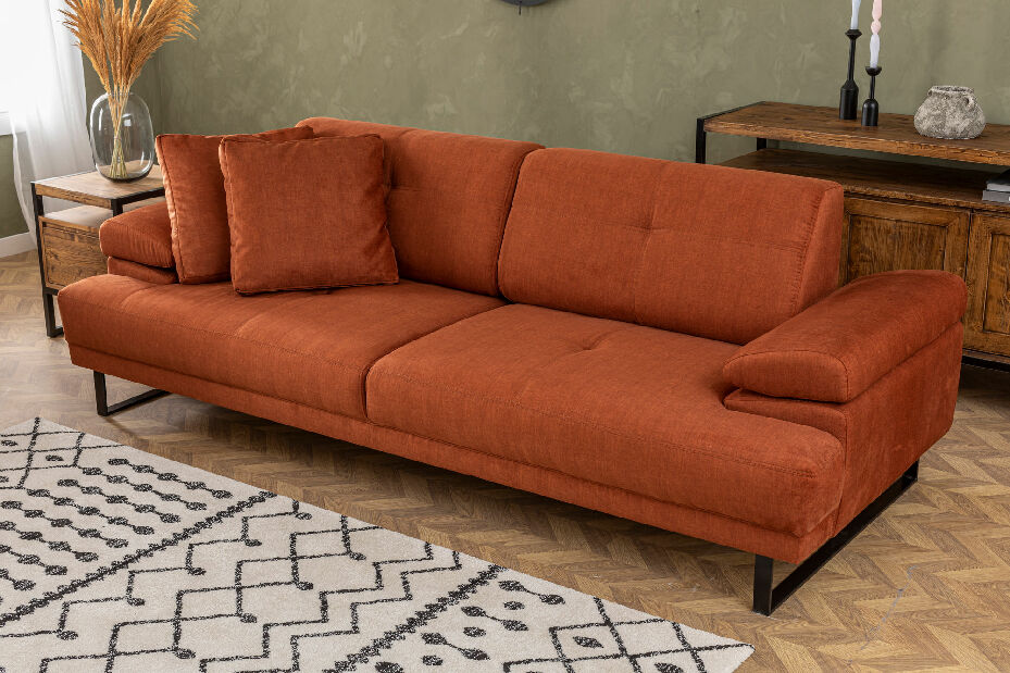 Háromszemélyes kanapé Musta (narancssárga) *výpredaj