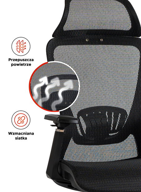 Uredska fotelja Legion (crna) 