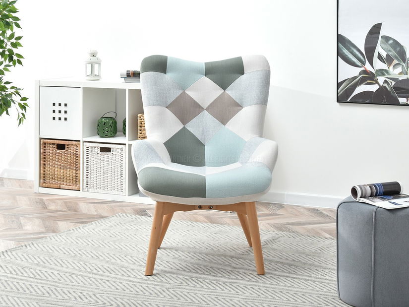 Fotel Nutri (patchwork + fekete)