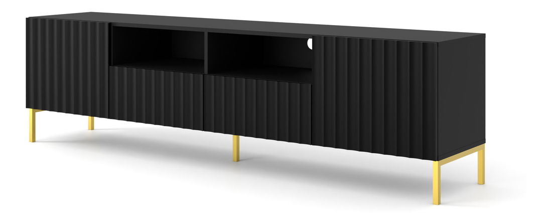 TV stolić/ormarić 200 2D2S Warsaw (crna + zlatna)