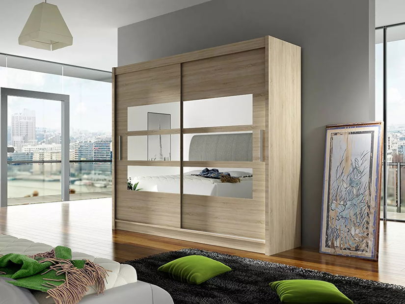 Šatníková skriňa Baker III (dub sonoma)