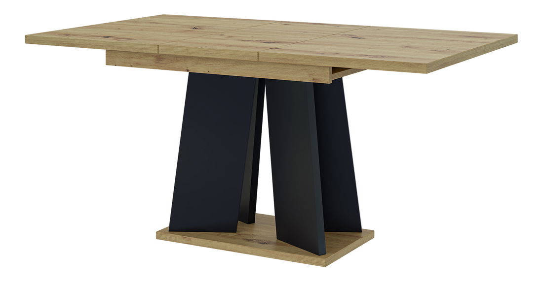 Étkezőasztal Mulnu (artisan + fekete) (4-6 fő részére)