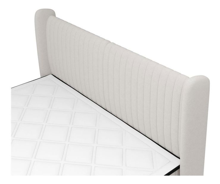 Kontinentális franciaágy 140 cm Dalmo 140 (ágyráccsal) (tárolóhellyel) (szürke + fekete) 