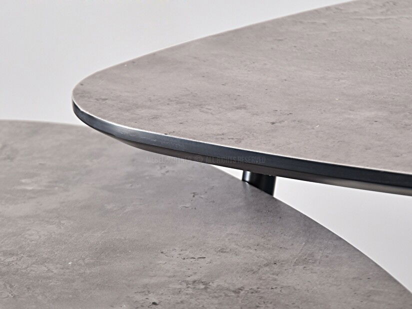 Dohányzóasztal Rossi Zest Xl (beton + fekete)