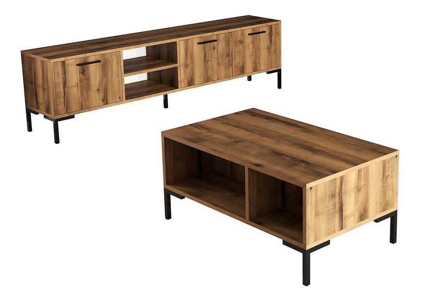 Súprava nábytku do obývačky Povipi 2 (orech) 