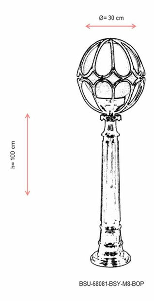 Lampă de podea pentru exterior Azra (Negru)