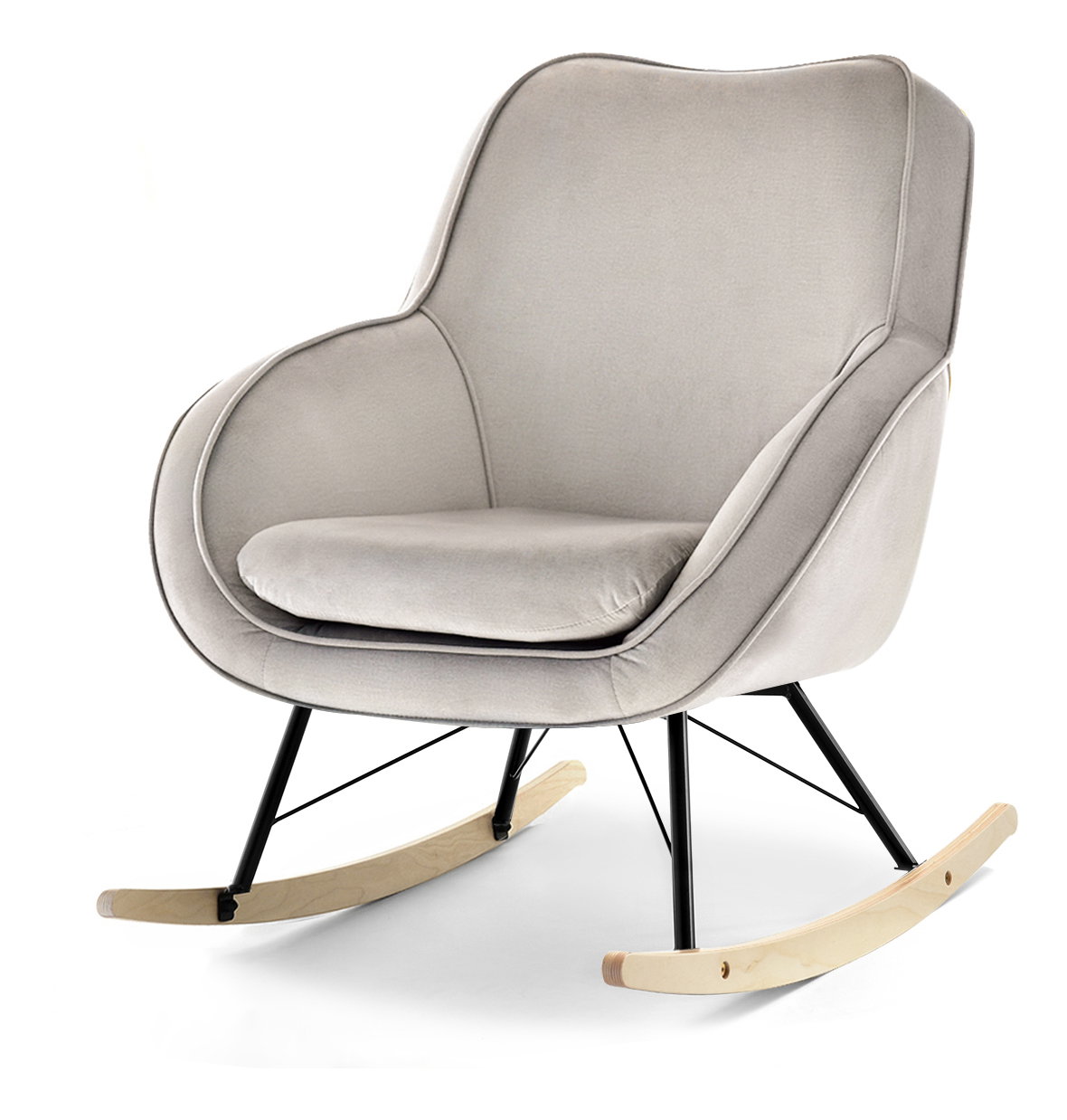 Fotoliu balansoar Coccolisimo (bej + nuc negru)