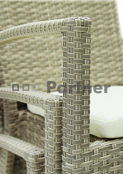 Záhradná zostava Gina 1+2 (sivobéžová) (um. Ratan)