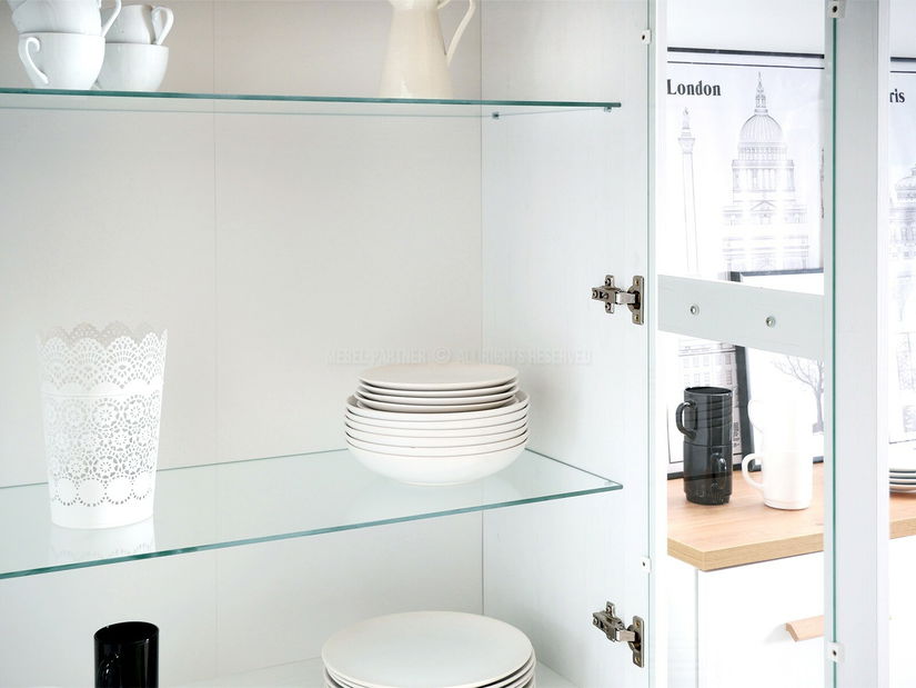 Namještaj za blagovaonicu Bajas 02 (bijela + hrast)