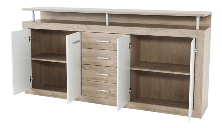 Komoda Jachim Julos New hrast sonoma + bijela 