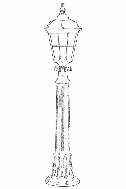 Vanjska podna svjetiljka Awaisa (crna)