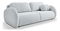 Háromszemélyes kanapé Ovalia  (világosszürke + fekete)