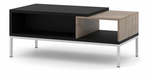 Măsuță cafea Toleo (Stejar flasgstaff + Negru + argintiu)