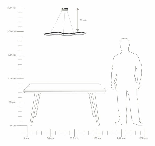 Függesztett lámpa Pibza (fekete)