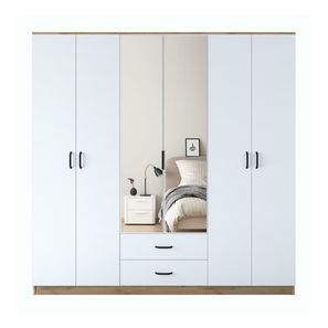 Ruhásszekrény Bafaretta 30 (tükörrel) (dió + fehér)