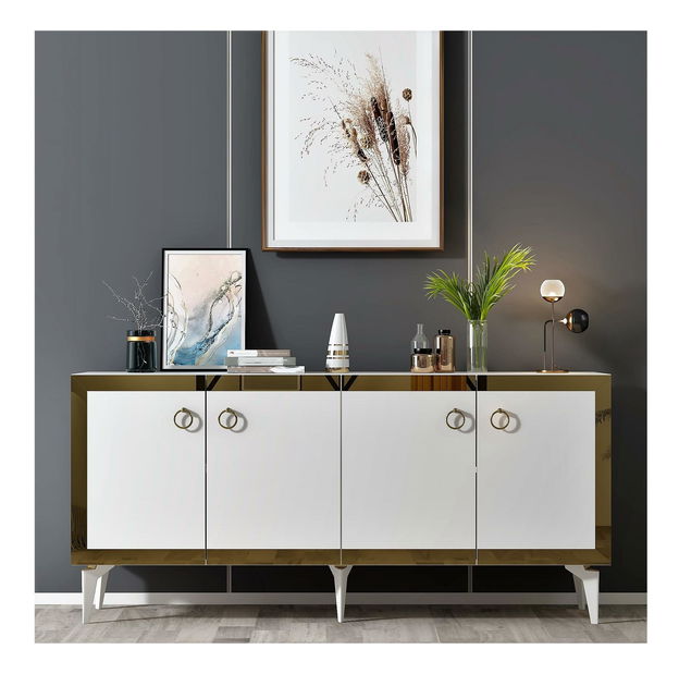 Dulap Muvuta 1 (alb + auriu) 