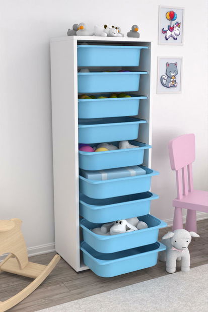 Organizator za igračke Dremonka 11 (plava + bijela)