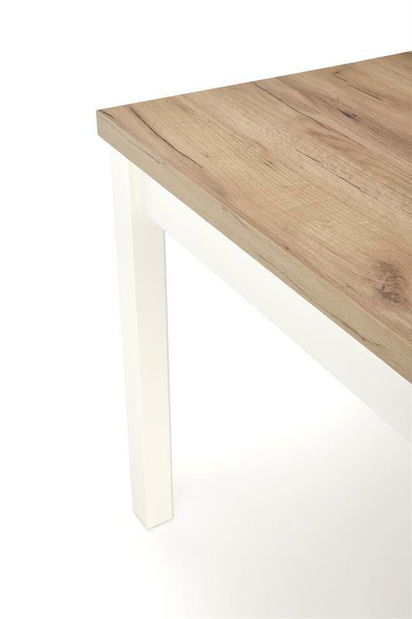 Rozkladací jedálenský stôl 90-125 cm Tango (biela) (pre 4 osôby)