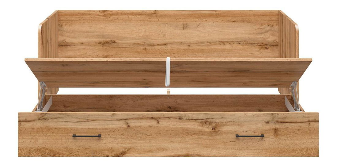 Pat de o persoană extensibil80 cm Tetrix 13 (stejar wotan) (cu sp. depozitare)