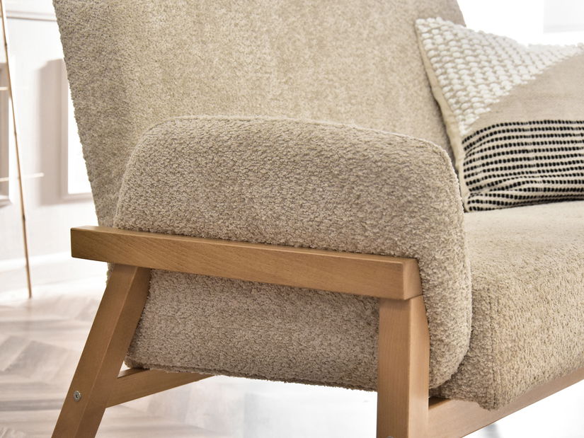 Pohovka dvojsedačka Lavora (béžová + dub)