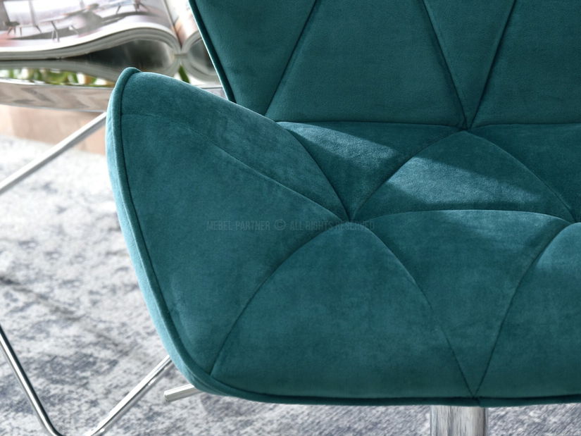 Kreslo Velma S (tyrkysová + chrómová)