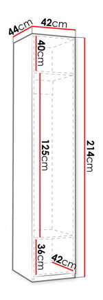 Ormar za garderobu za predsoblje Mirjan Stellara S215 (hrast artisan)