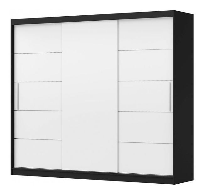 Ormar za garderobu Arrun (crna + bijela)