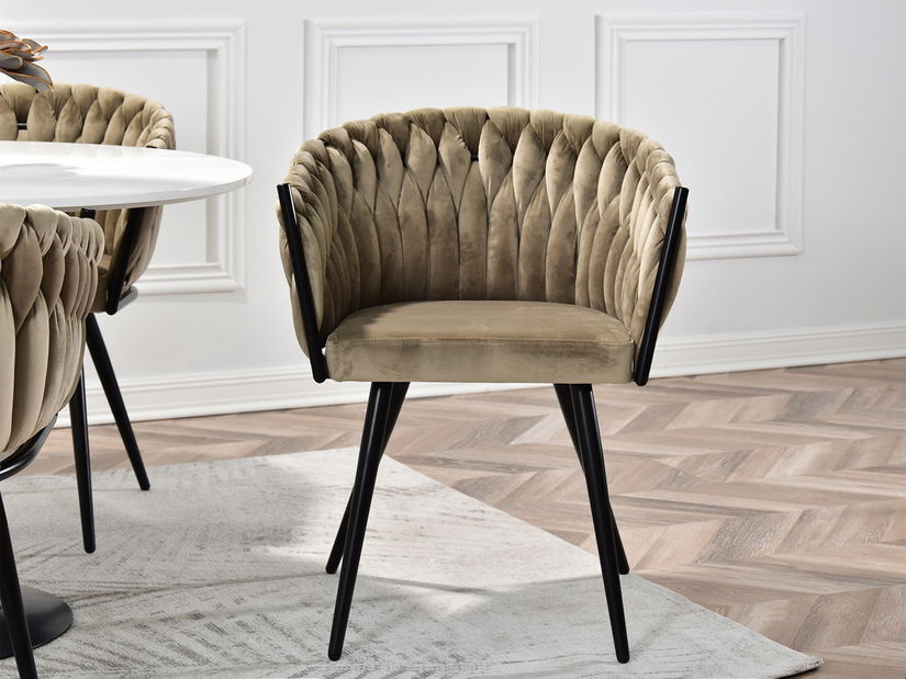 Jedálenská stolička Radio (béžová + čierna)