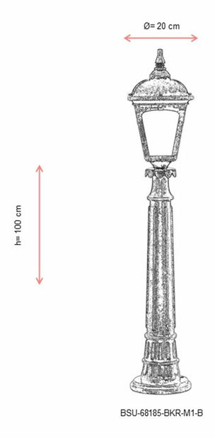 Lampă de podea pentru exterior Brydie (maro)